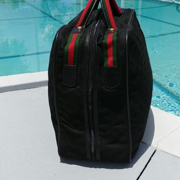Gucci monogram Black Web Carry On duffle bag - Picture 8 of 15